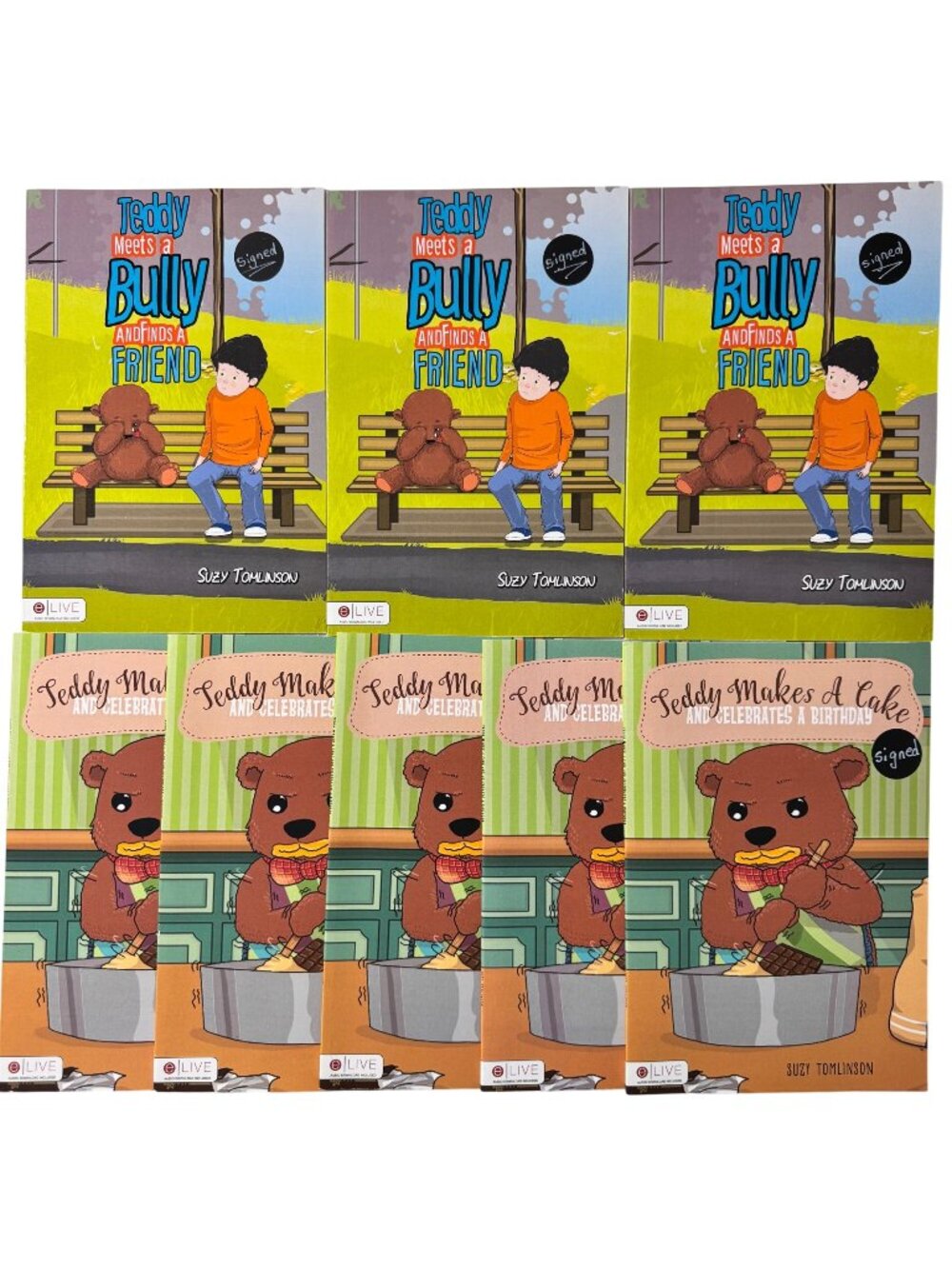 Teddy Meets A Bully & Finds A Friend Suzy Tomlinson Signed SC Lot of 8 Teacher